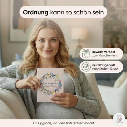 Flower Circle Mutterpasshülle Ohne Personalisierung