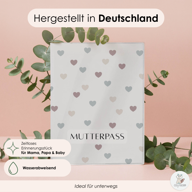 Kleine Herzchen Mutterpasshülle Ohne Personalisierung