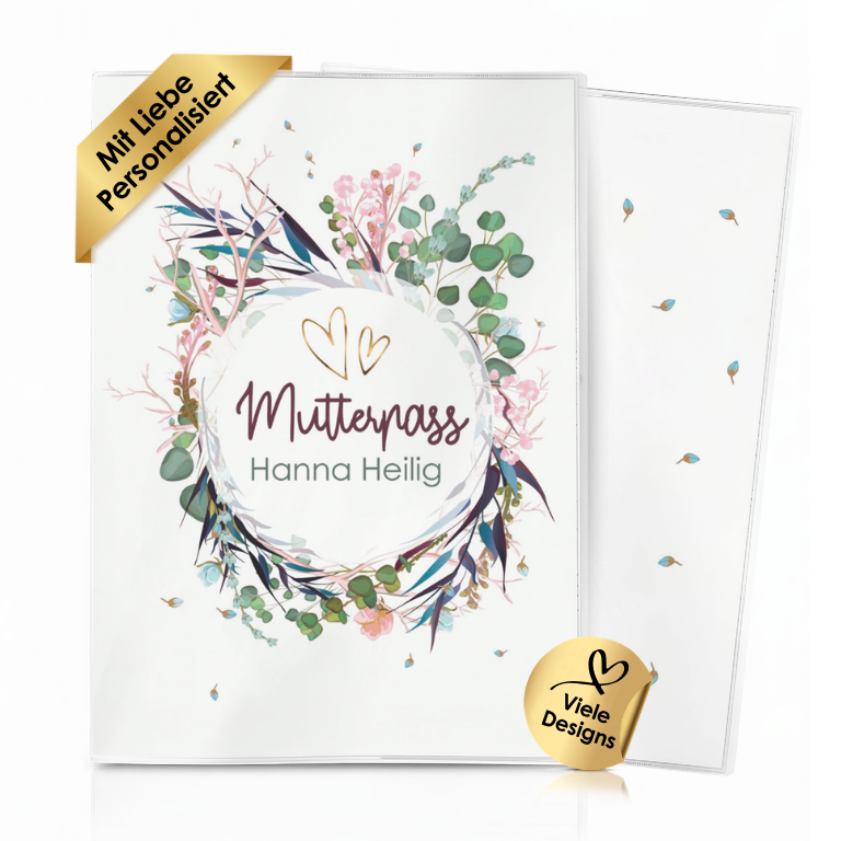 Flower Party Mutterpasshülle Mit Personalisierung
