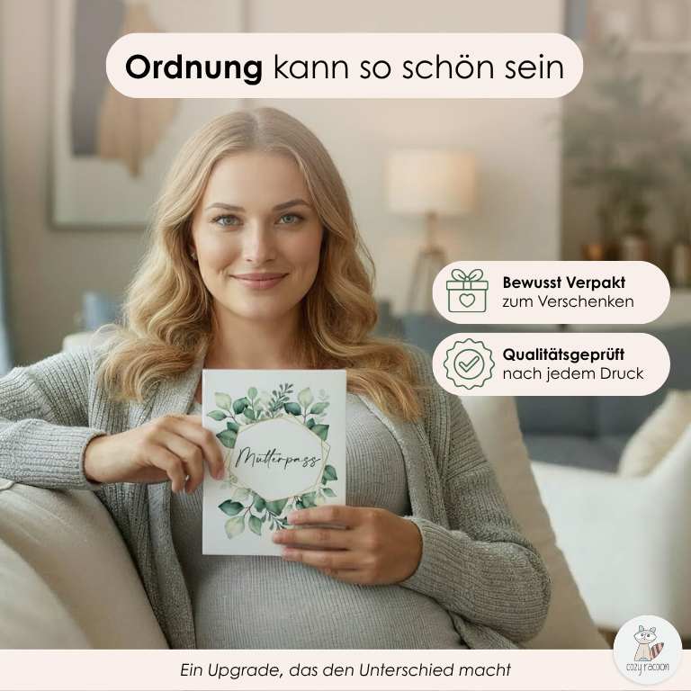 Green Leaves Mutterpasshülle Ohne Personalisierung