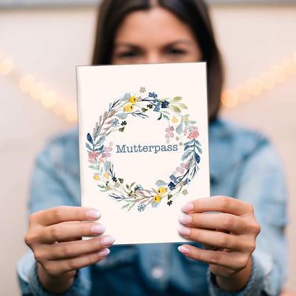 Flower Circle Mutterpasshülle Ohne Personalisierung