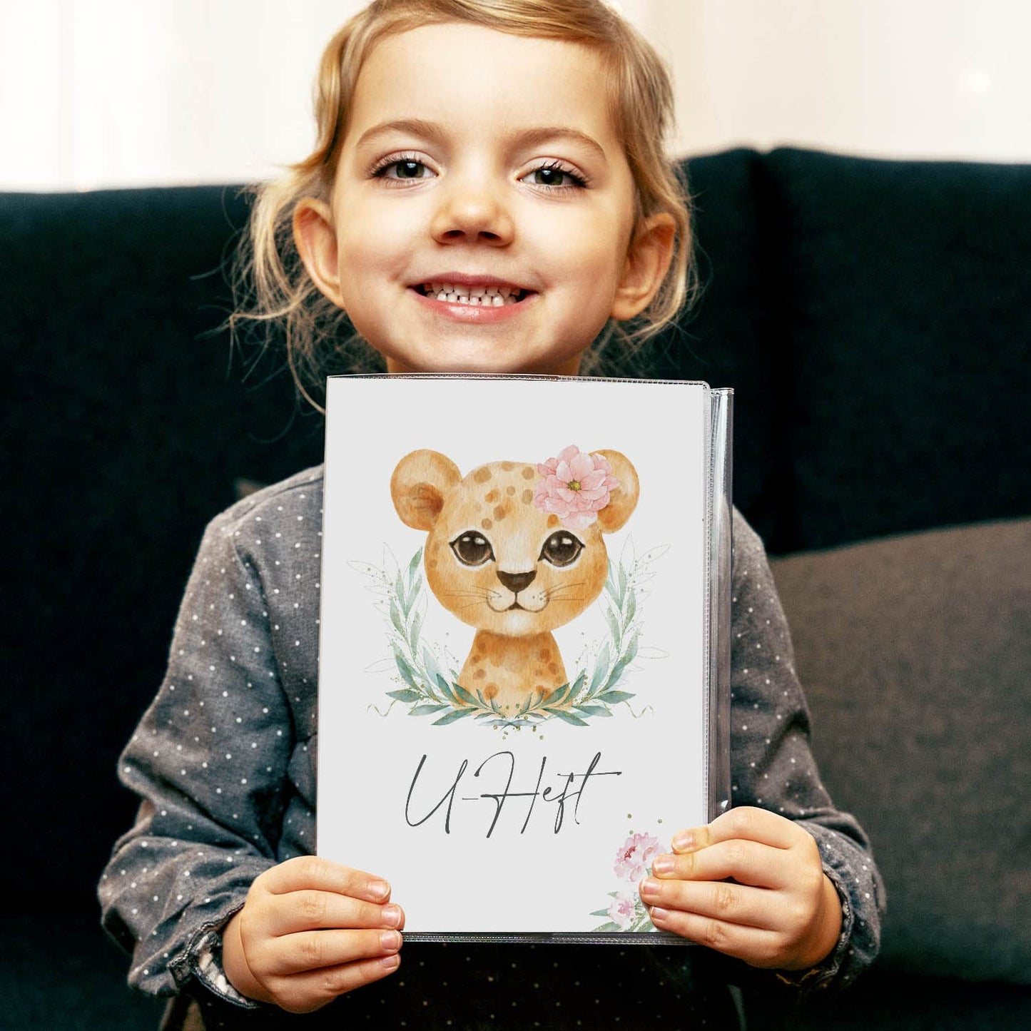 Löwen Mädchen U-Heft und Impfpasshülle Ohne Personalisierung