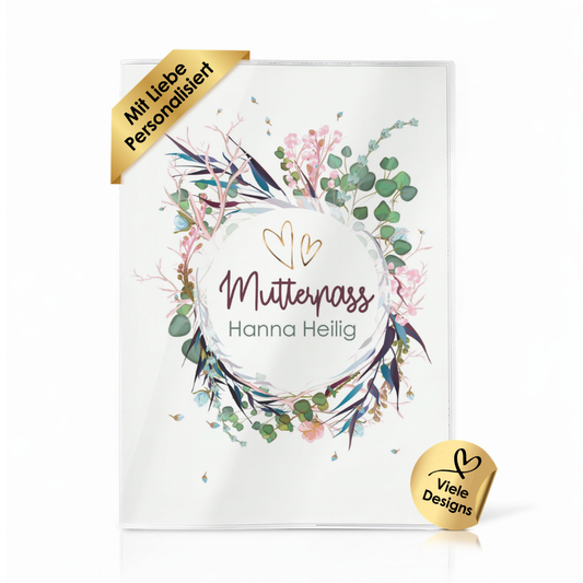 Flower Party Mutterpasshülle Mit Personalisierung