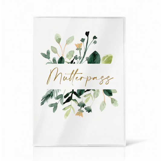 Green Flowers Mutterpasshülle Ohne Personalisierung