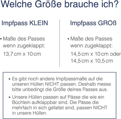 Dark Blue Personalisierbare Impfpasshülle für Erwachsene und Kinder
