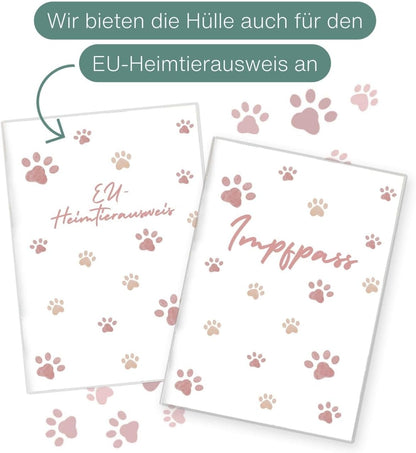 Pfote Rosa Wilhelm Fell Impfpasshülle für Tiere