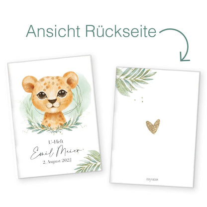 Löwen Junge U-Heft und Impfpasshülle Mit Personalisierung