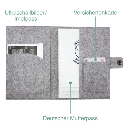 Waldbären Mutterpasshülle aus Filz Ohne Personalisierung