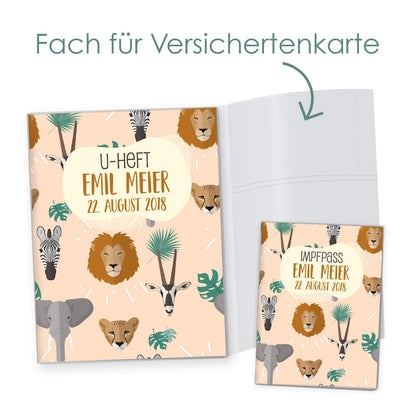 Safari U-Heft und Impfpasshülle Mit Personalisierung