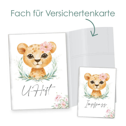 Löwen Mädchen U-Heft und Impfpasshülle Ohne Personalisierung