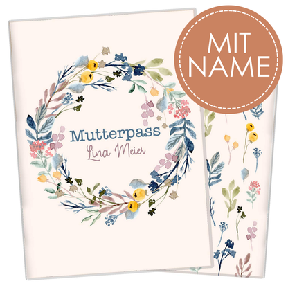 Flower Circle Mutterpasshülle Mit Personalisierung