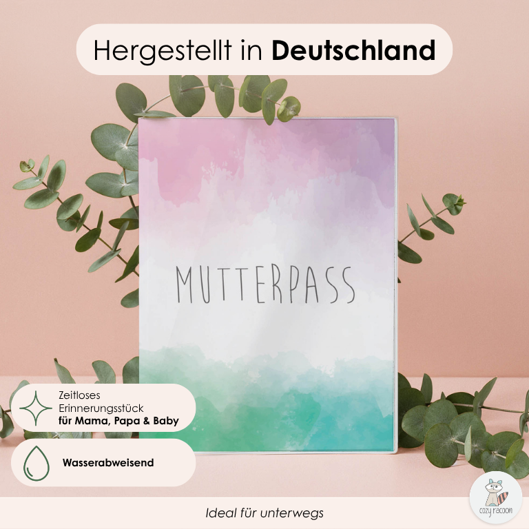 Watercolor 3 Mutterpasshülle Ohne Personalisierung