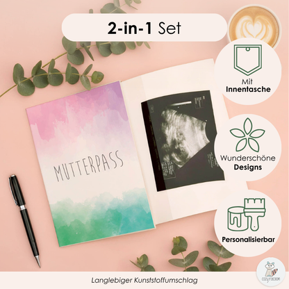 Watercolor 3 Mutterpasshülle Ohne Personalisierung