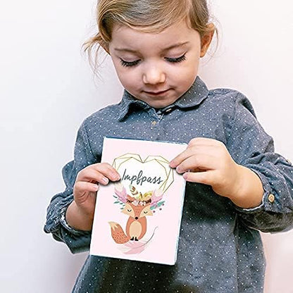 Boho Fuchs Rosa Impfpasshülle für Erwachsene und Kinder