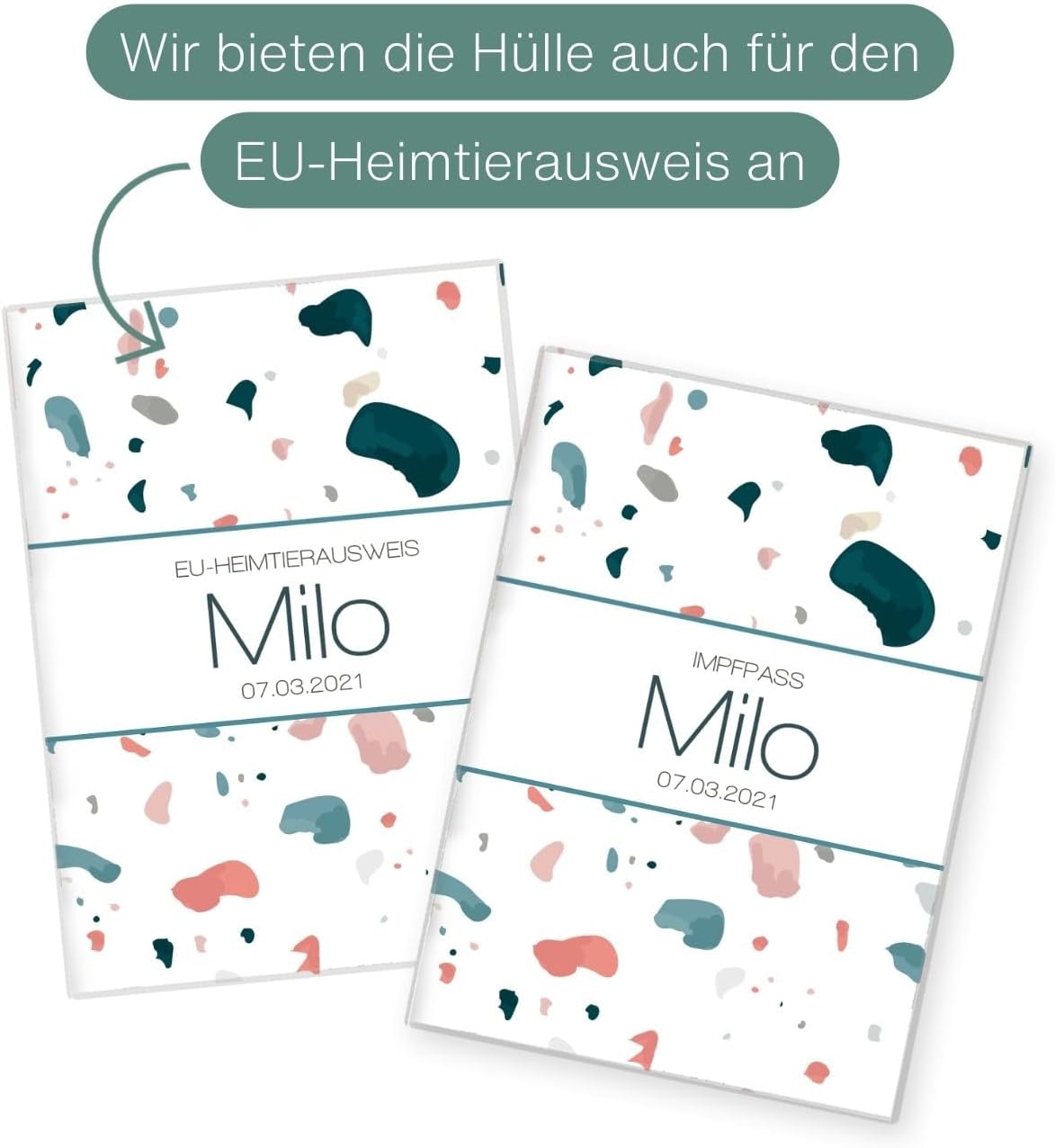 Milo Wilhelm Fell Impfpasshülle für Tiere Mit Namen