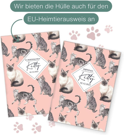 Kitty Wilhelm Fell Impfpasshülle für Tiere Mit Namen