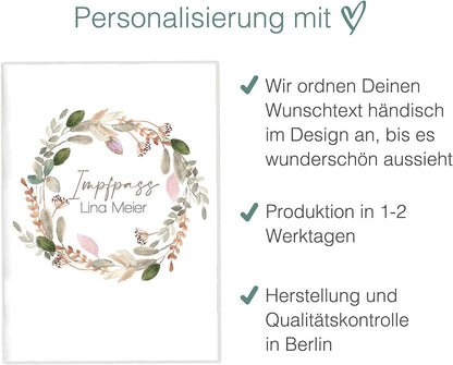 Country Breeze Personalisierbare Impfpasshülle für Erwachsene und Kinder
