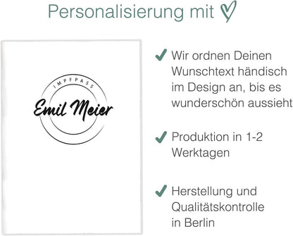 Clear White Personalisierbare Impfpasshülle für Erwachsene und Kinder