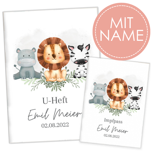 Wilde Freunde U-Heft und Impfpasshülle Mit Personalisierung