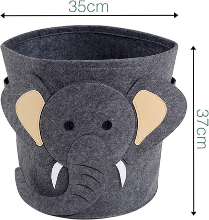 Elefant | Aufbewahrungsbox aus Filz | Langlebige Box zur Aufbewahrung von Spielzeug, Kleidung oder Kuscheltieren