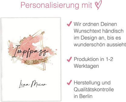 Glamour Splash Personalisierbare Impfpasshülle für Erwachsene und Kinder
