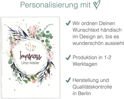 Flower Party Personalisierbare Impfpasshülle für Erwachsene und Kinder