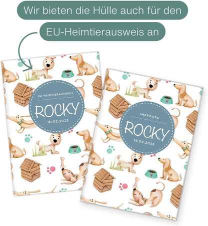 Rocky Wilhelm Fell Impfpasshülle für Tiere Mit Namen