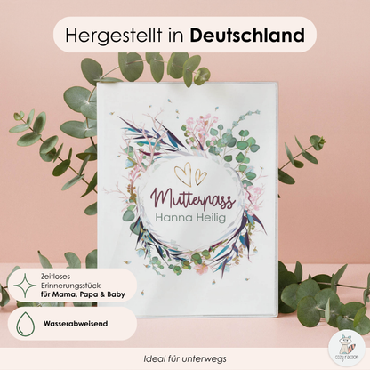 Flower Party Mutterpasshülle Mit Personalisierung