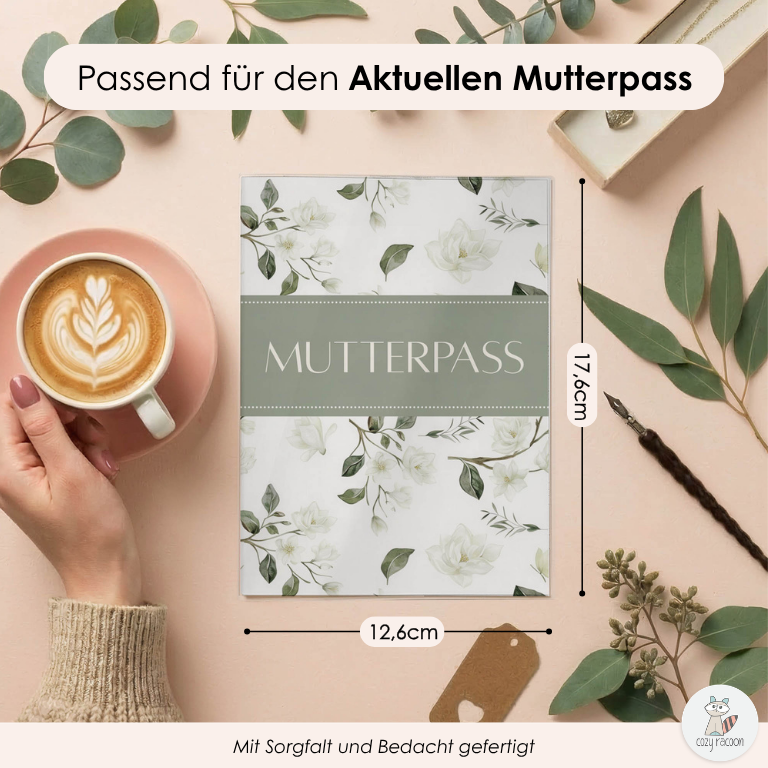 Weiße Blüten Mutterpasshülle Ohne Personalisierung
