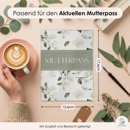 Weiße Blüten Mutterpasshülle Ohne Personalisierung
