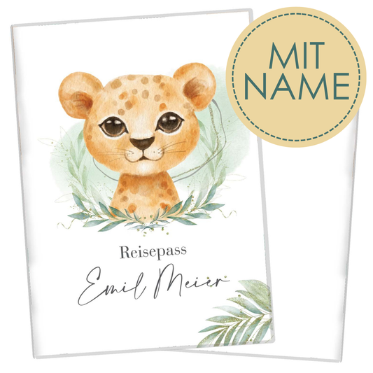 Löwen Junge Reisepasshülle für Kinder Mit Personalisierung