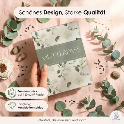 Weiße Blüten Mutterpasshülle Ohne Personalisierung