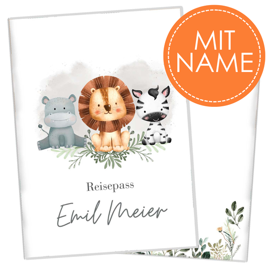 Wilde Freunde Reisepasshülle für Kinder Mit Personalisierung