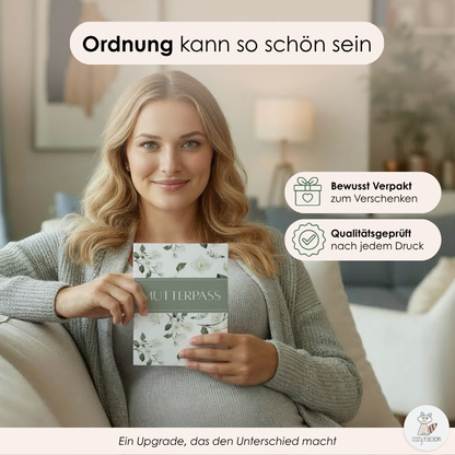 Weiße Blüten Mutterpasshülle Ohne Personalisierung