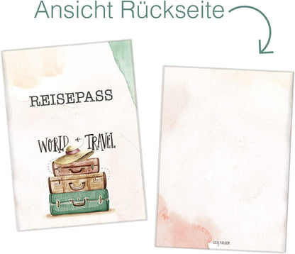 Koffer Reisepasshülle für Erwachsene und Kinder