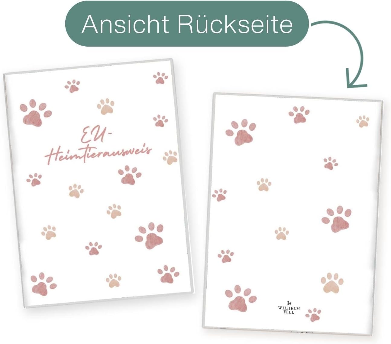 Pfote Rosa Wilhelm Fell EU-Heimtierausweis für Tiere