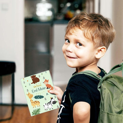 Zebra & Giraffe Personalisierbare Impfpasshülle für Erwachsene und Kinder