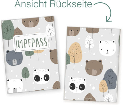 Bären Impfpasshülle für Erwachsene und Kinder