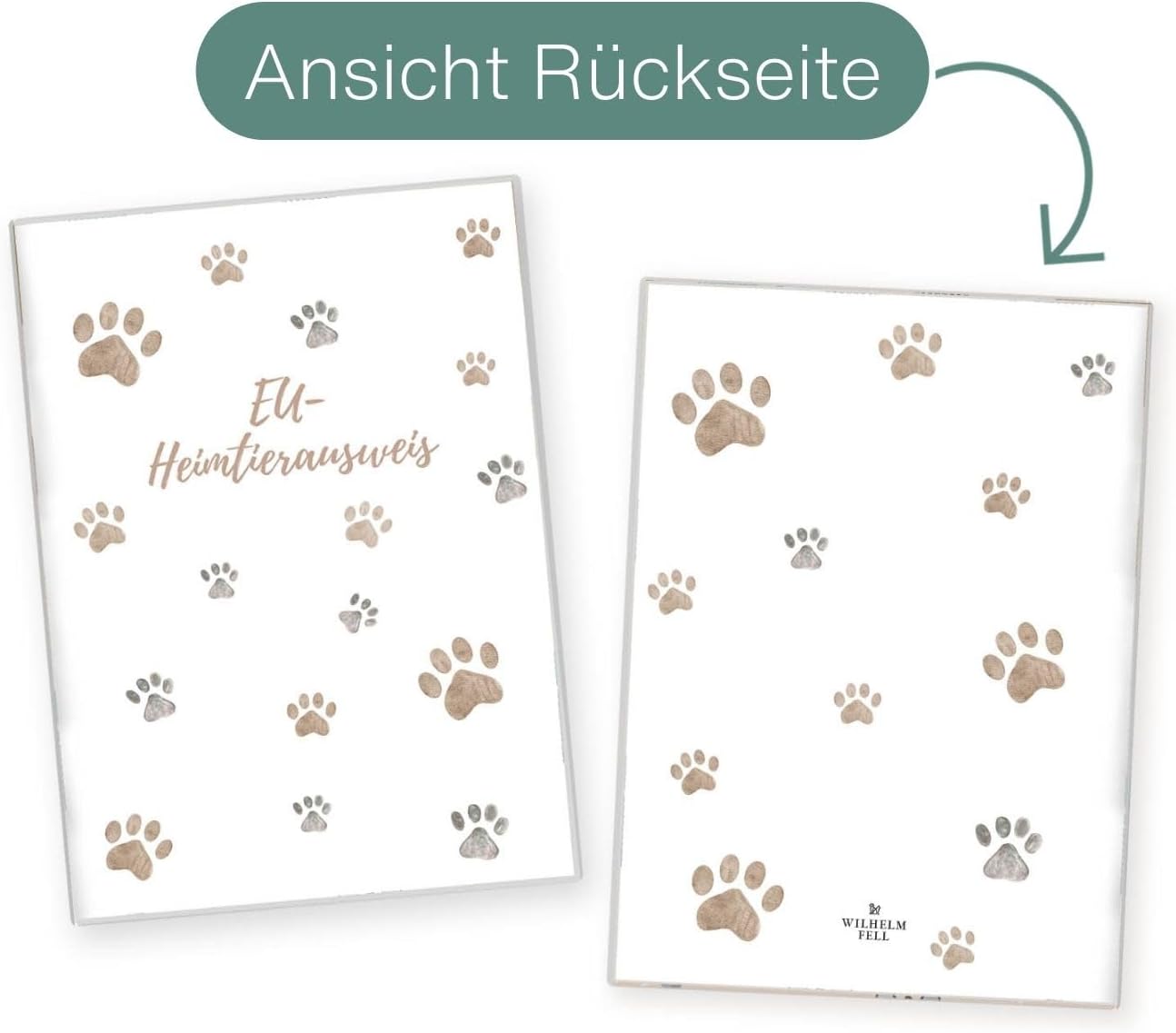 Pfote Beige Wilhelm Fell EU-Heimtierausweis für Tiere