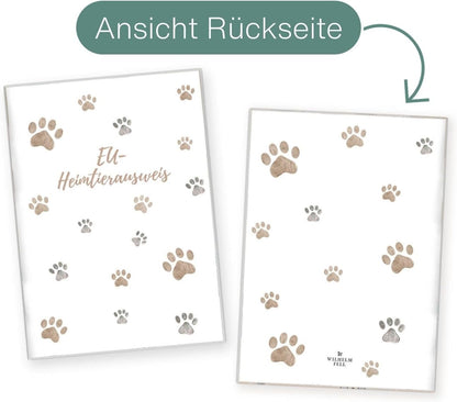 Pfote Beige Wilhelm Fell EU-Heimtierausweis für Tiere