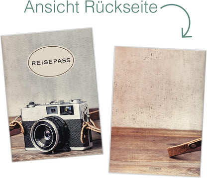 Kamera Reisepasshülle für Erwachsene und Kinder