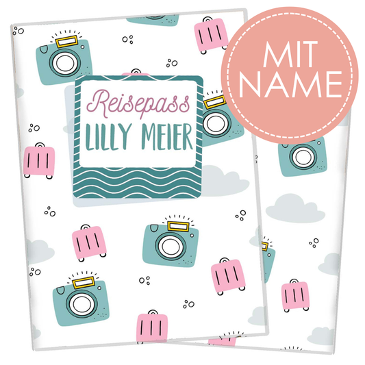 Kamera Reisepasshülle für Kinder Mit Personalisierung