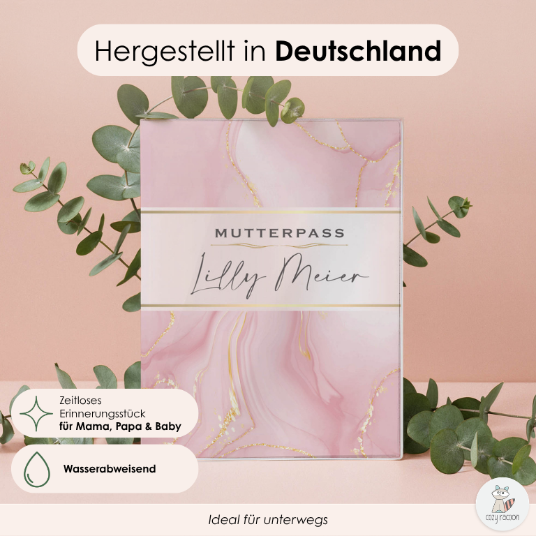 Glamour Splash Mutterpasshülle Mit Personalisierung