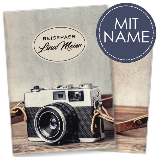 Kamera Reisepasshülle für Erwachsene und Kinder Mit Namen