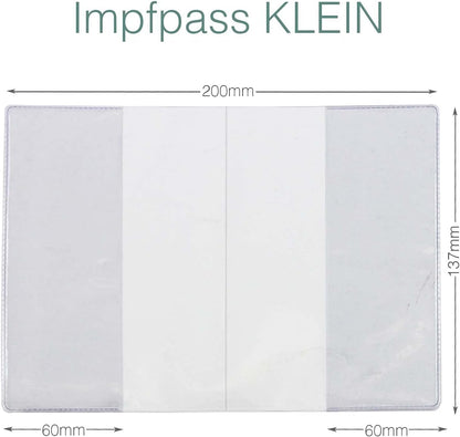 Clear White Impfpasshülle für Erwachsene und Kinder