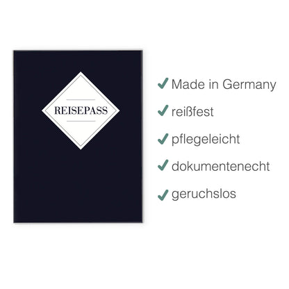 Dark Blue Reisepasshülle für Erwachsene und Kinder