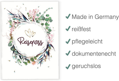 Flower Party Reisepasshülle für Erwachsene und Kinder