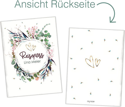 Flower Party Reisepasshülle für Erwachsene und Kinder Mit Namen