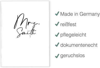 Mrs. Personalisierbare Impfpasshülle für Erwachsene und Kinder