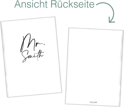 Mr. Reisepasshülle für Erwachsene und Kinder Mit Namen